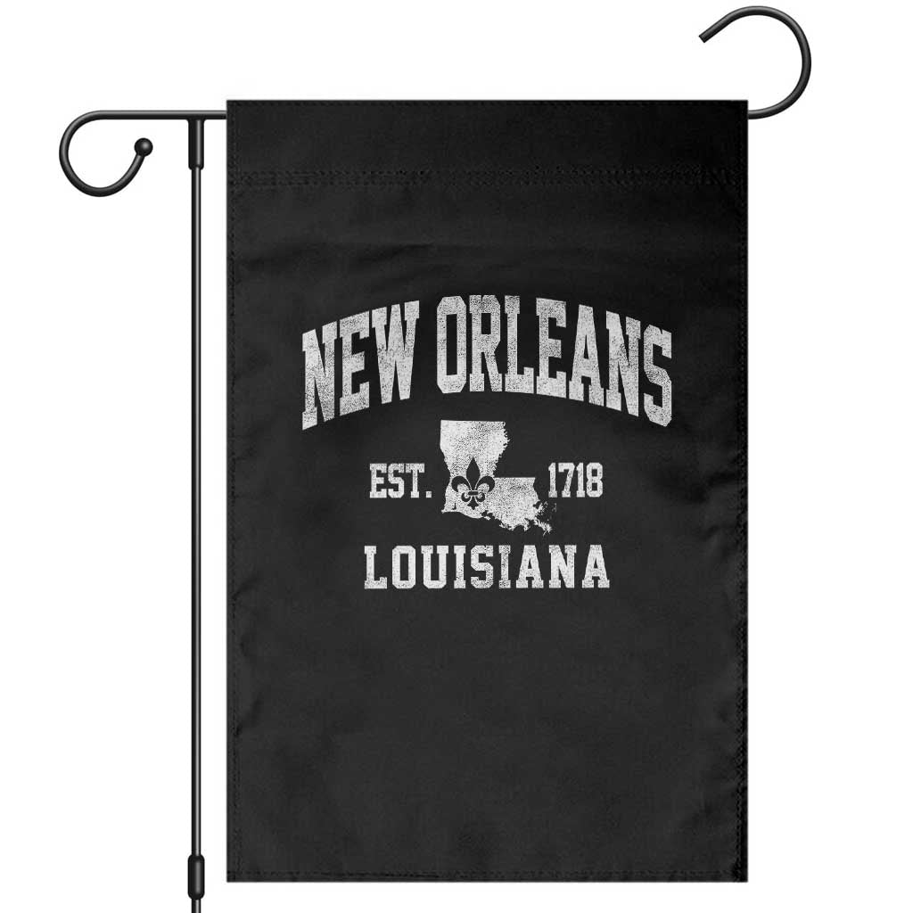 New Orleans Louisiana LA Est 1718 Garden Flag