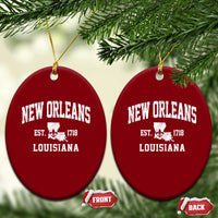 New Orleans Louisiana LA Est 1718 Ceramic Ornament