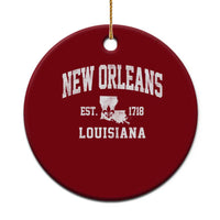 New Orleans Louisiana LA Est 1718 Ceramic Ornament