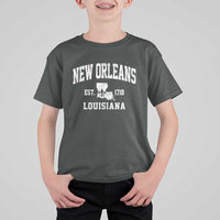 New Orleans Louisiana LA Est 1718 T Shirt For Kid