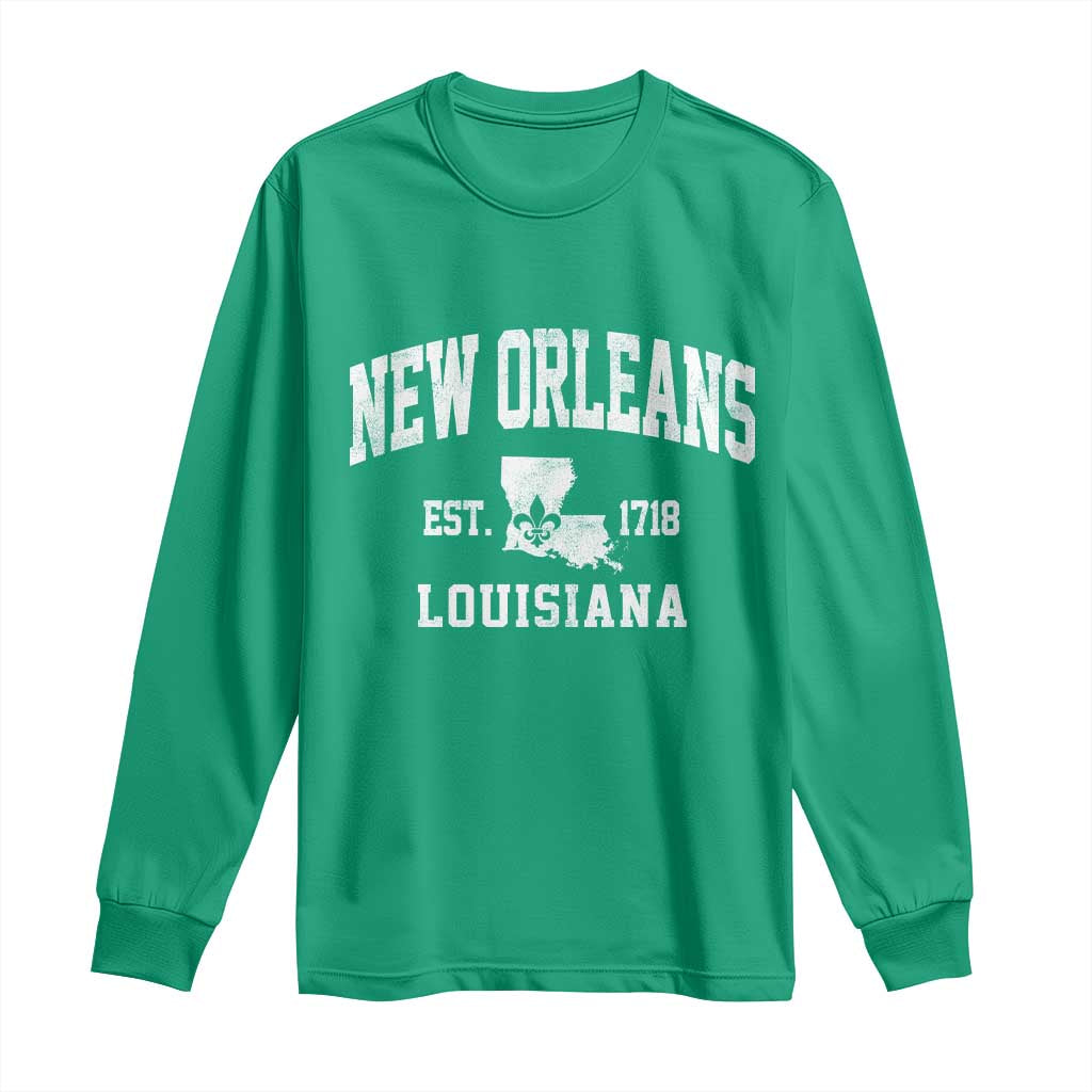 New Orleans Louisiana LA Est 1718 Long Sleeve Shirt