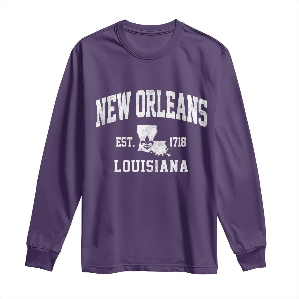 New Orleans Louisiana LA Est 1718 Long Sleeve Shirt