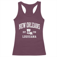 New Orleans Louisiana LA Est 1718 Racerback Tank Top