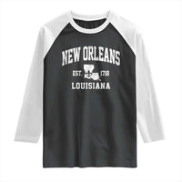 New Orleans Louisiana LA Est 1718 Raglan Shirt