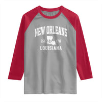New Orleans Louisiana LA Est 1718 Raglan Shirt