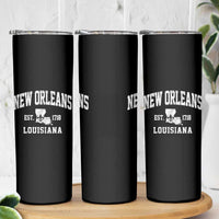 New Orleans Louisiana LA Est 1718 Skinny Tumbler