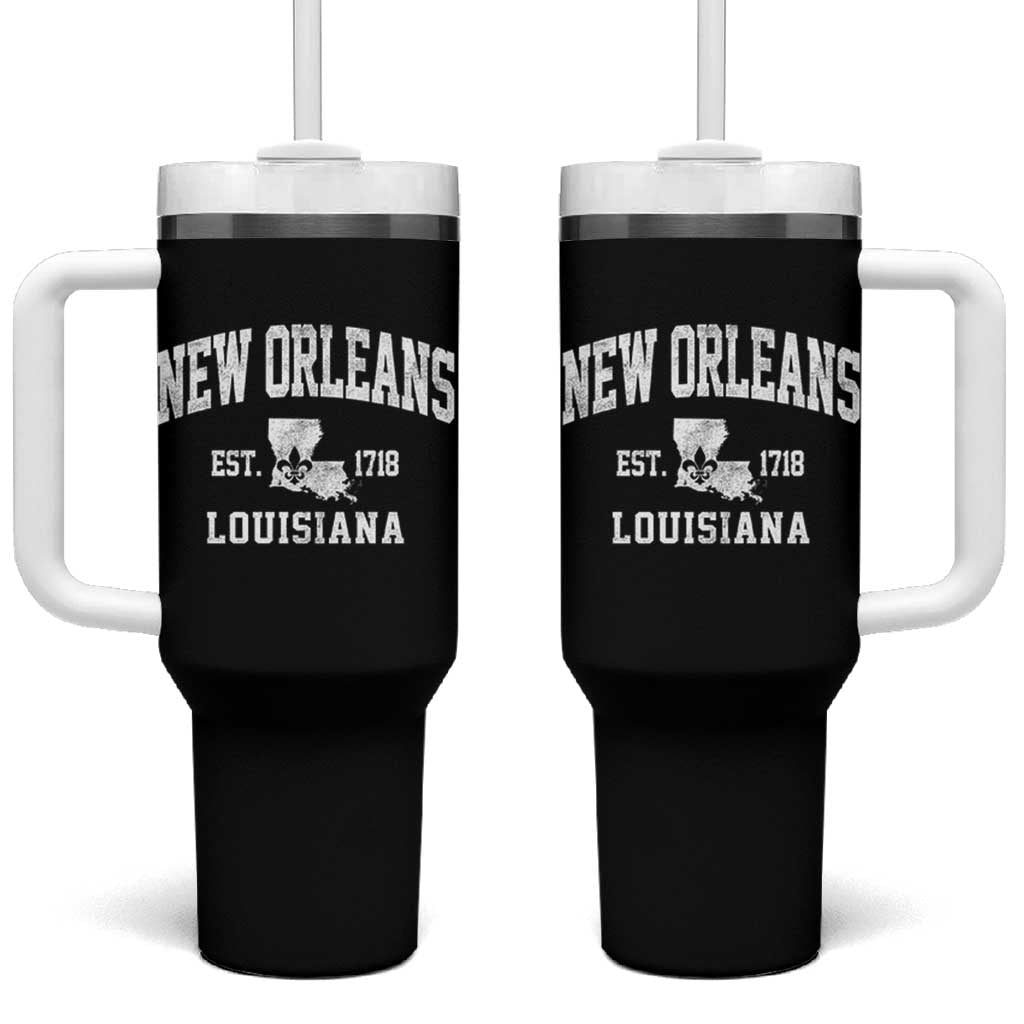 New Orleans Louisiana LA Est 1718 Tumbler With Handle