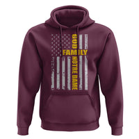 God Family Notre Dame Hoodie Irish Patriotic American Flag