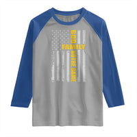 God Family Notre Dame Raglan Shirt Irish Patriotic American Flag