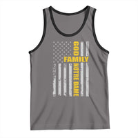 God Family Notre Dame Tank Top Irish Patriotic American Flag
