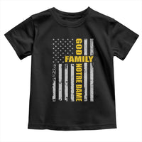 God Family Notre Dame Toddler T Shirt Irish Patriotic American Flag