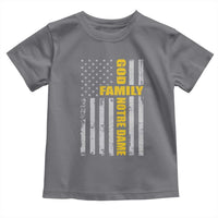 God Family Notre Dame Toddler T Shirt Irish Patriotic American Flag