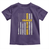 God Family Notre Dame Toddler T Shirt Irish Patriotic American Flag