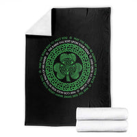 Irish Blessing May The Road Rise To Meet You Throw Blanket Celtic Knot Shamrock