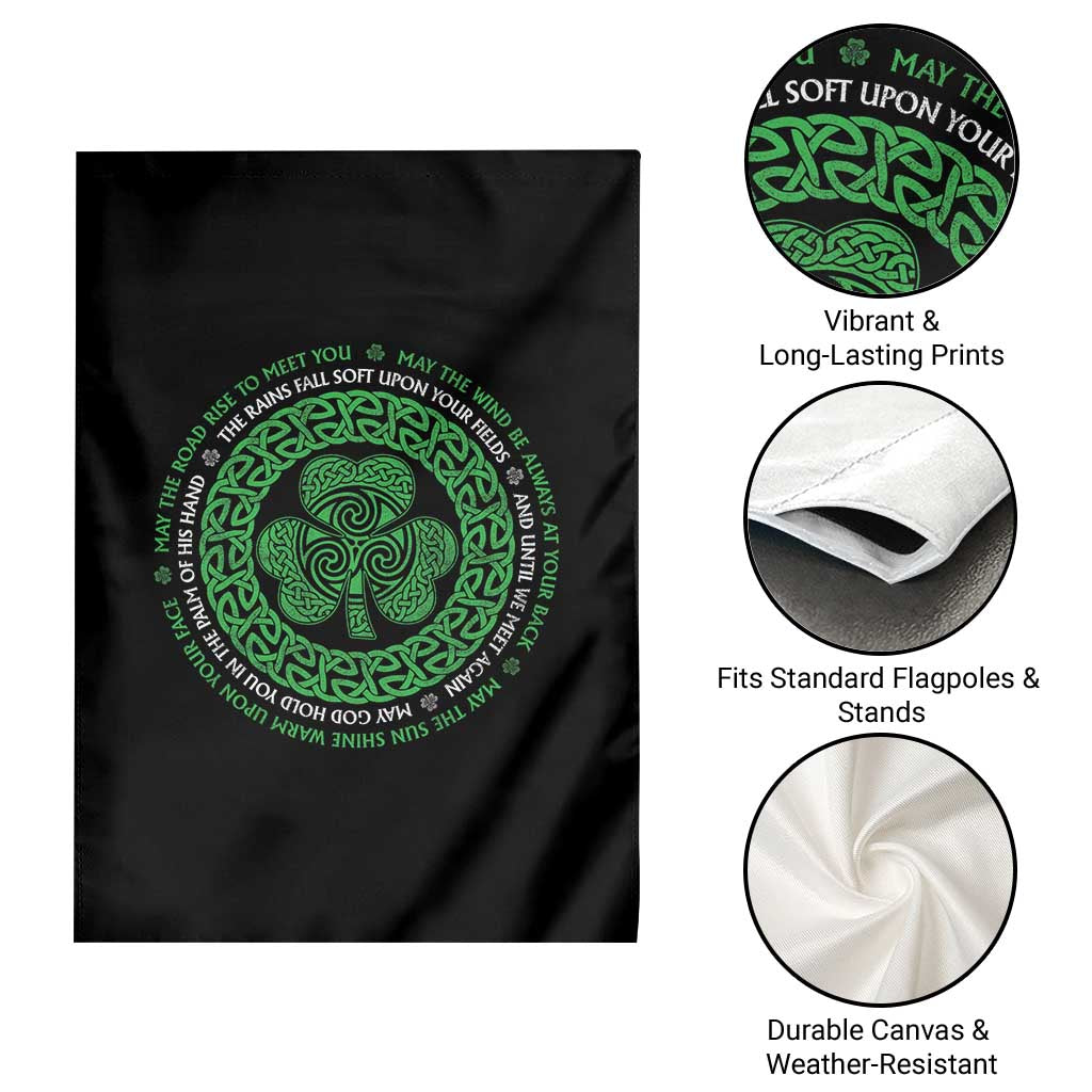 Irish Blessing May The Road Rise To Meet You Garden Flag Celtic Knot Shamrock