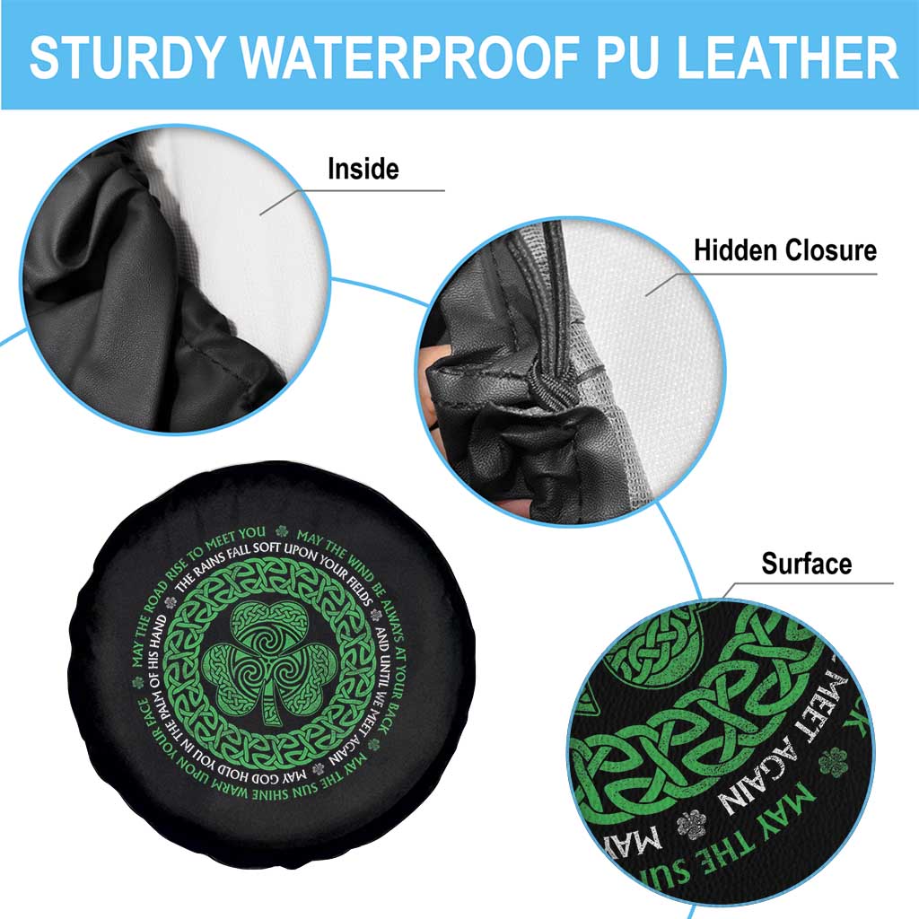 Irish Blessing May The Road Rise To Meet You Spare Tire Cover Celtic Knot Shamrock