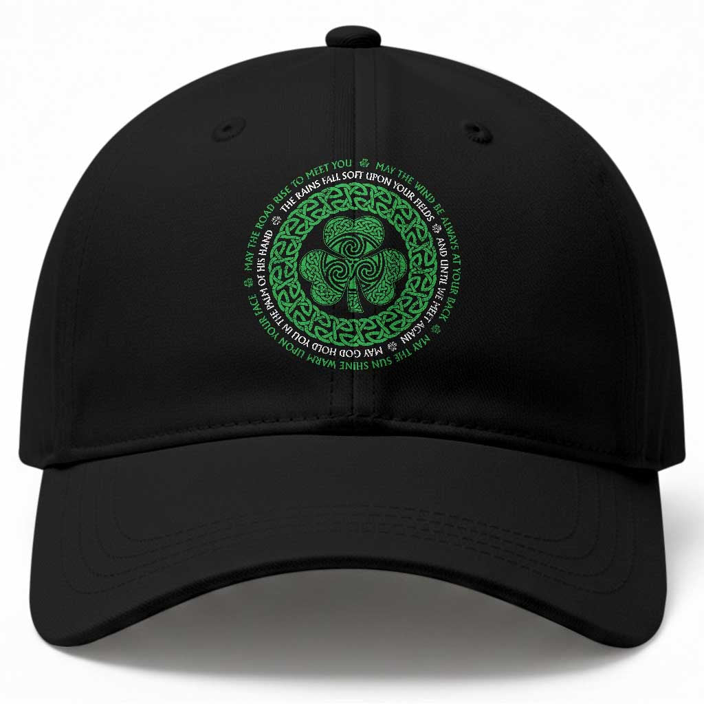 Irish Blessing May The Road Rise To Meet You Baseball Cap Celtic Knot Shamrock