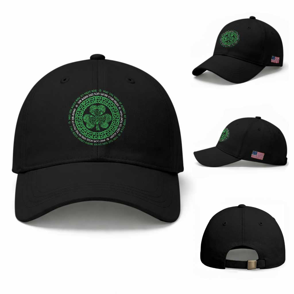 Irish Blessing May The Road Rise To Meet You Baseball Cap Celtic Knot Shamrock