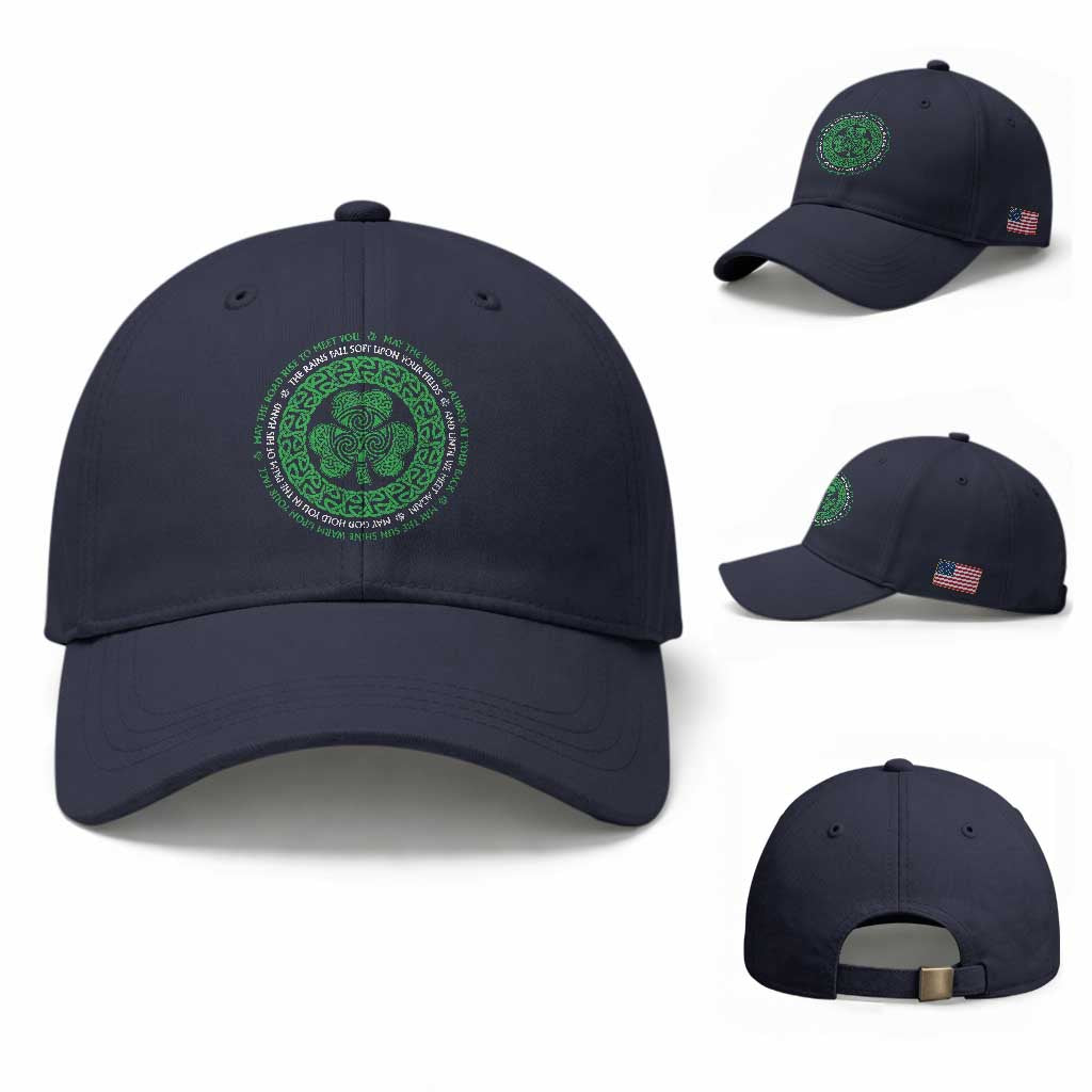 Irish Blessing May The Road Rise To Meet You Baseball Cap Celtic Knot Shamrock