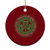 Irish Blessing May The Road Rise To Meet You Ceramic Ornament Celtic Knot Shamrock