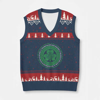 Irish Blessing May The Road Rise To Meet You V-Neck Knit Sweater Vest Celtic Knot Shamrock