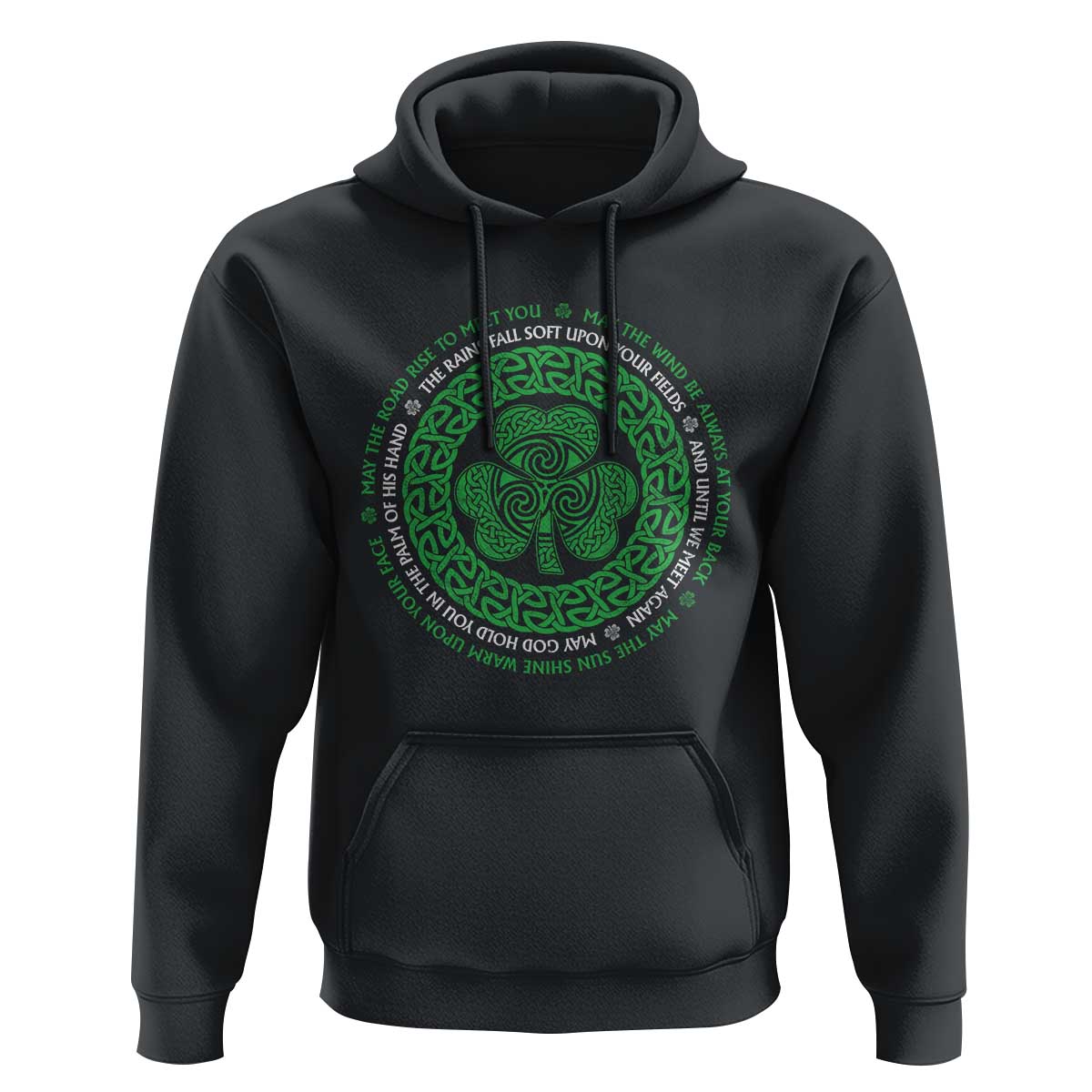 Irish Blessing May The Road Rise To Meet You Hoodie Celtic Knot Shamrock