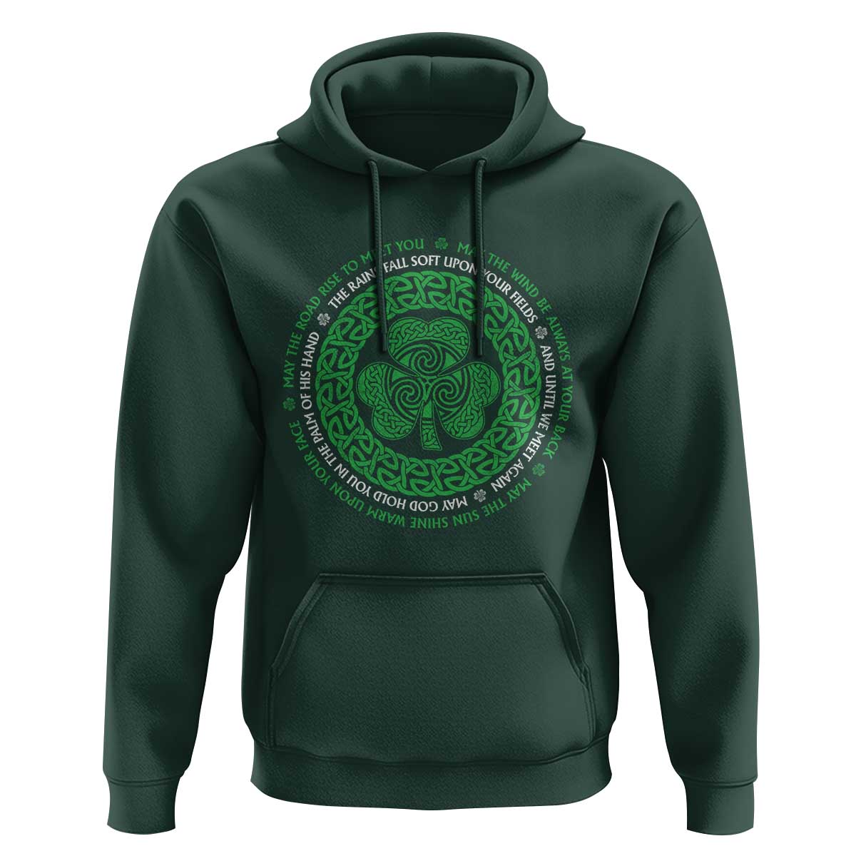 Irish Blessing May The Road Rise To Meet You Hoodie Celtic Knot Shamrock