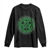 Irish Blessing May The Road Rise To Meet You Long Sleeve Shirt Celtic Knot Shamrock