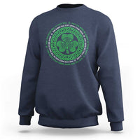 Irish Blessing May The Road Rise To Meet You Sweatshirt Celtic Knot Shamrock