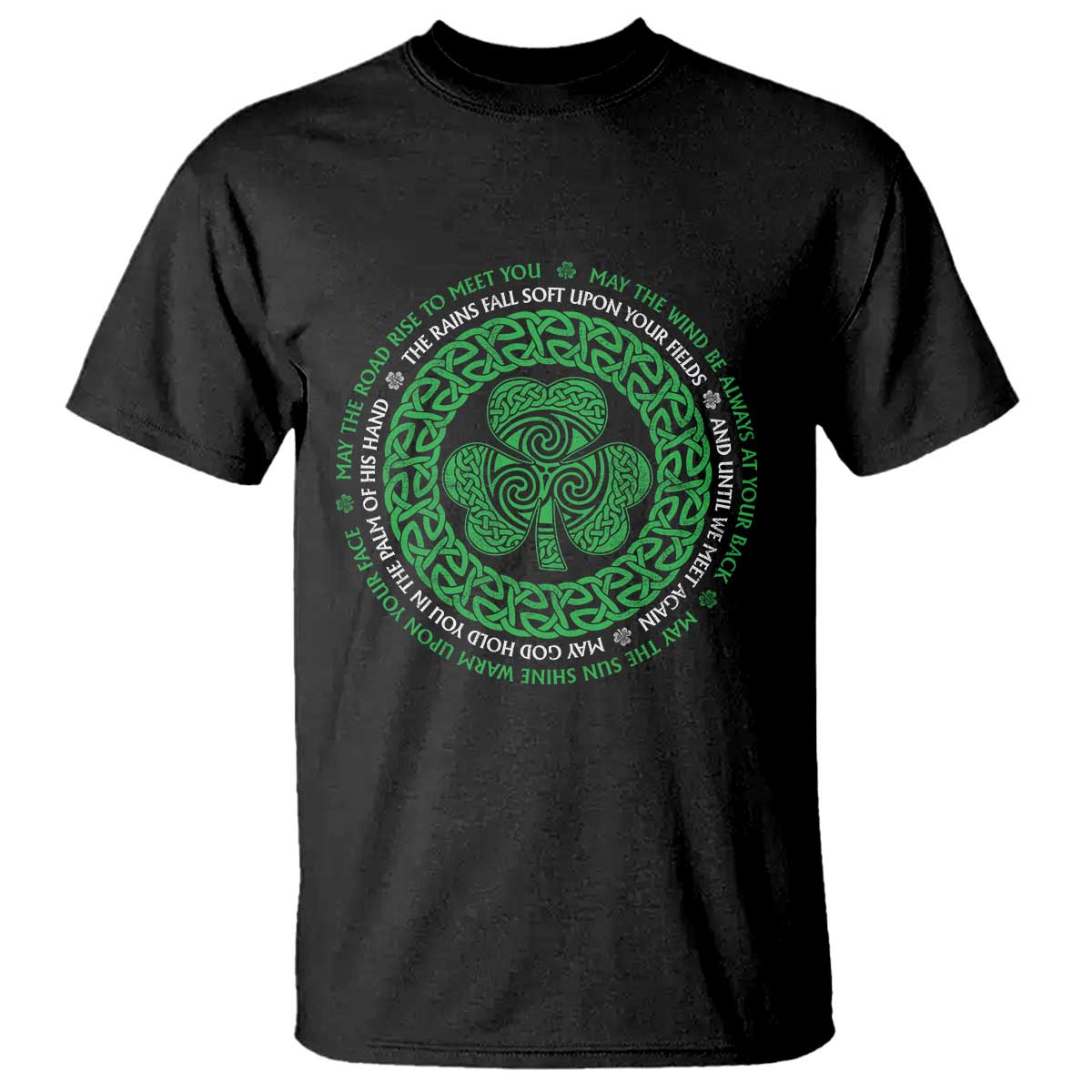 Irish Blessing May The Road Rise To Meet You T Shirt Celtic Knot Shamrock