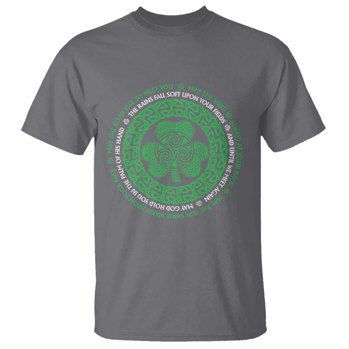 Irish Blessing May The Road Rise To Meet You T Shirt Celtic Knot Shamrock