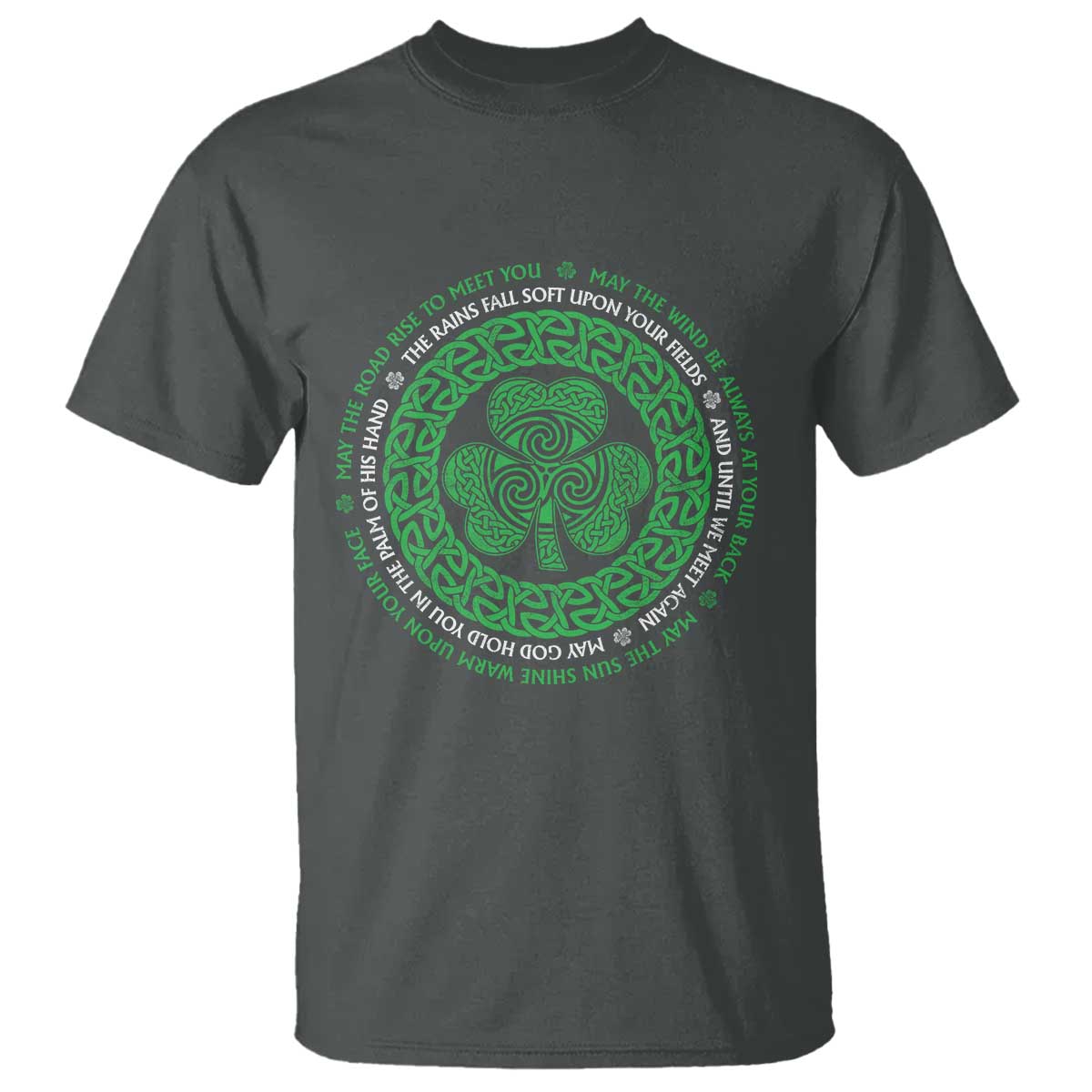 Irish Blessing May The Road Rise To Meet You T Shirt Celtic Knot Shamrock