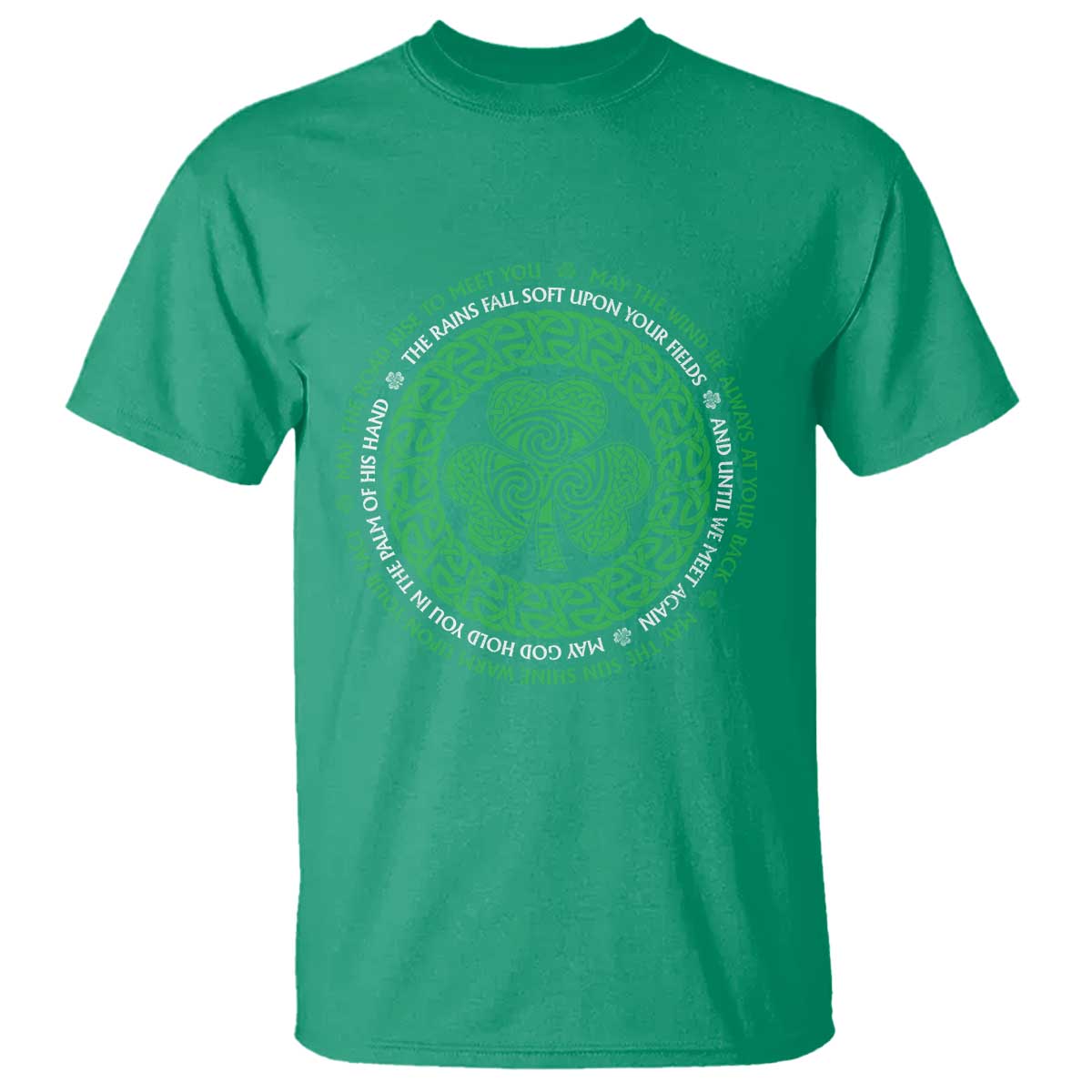 Irish Blessing May The Road Rise To Meet You T Shirt Celtic Knot Shamrock