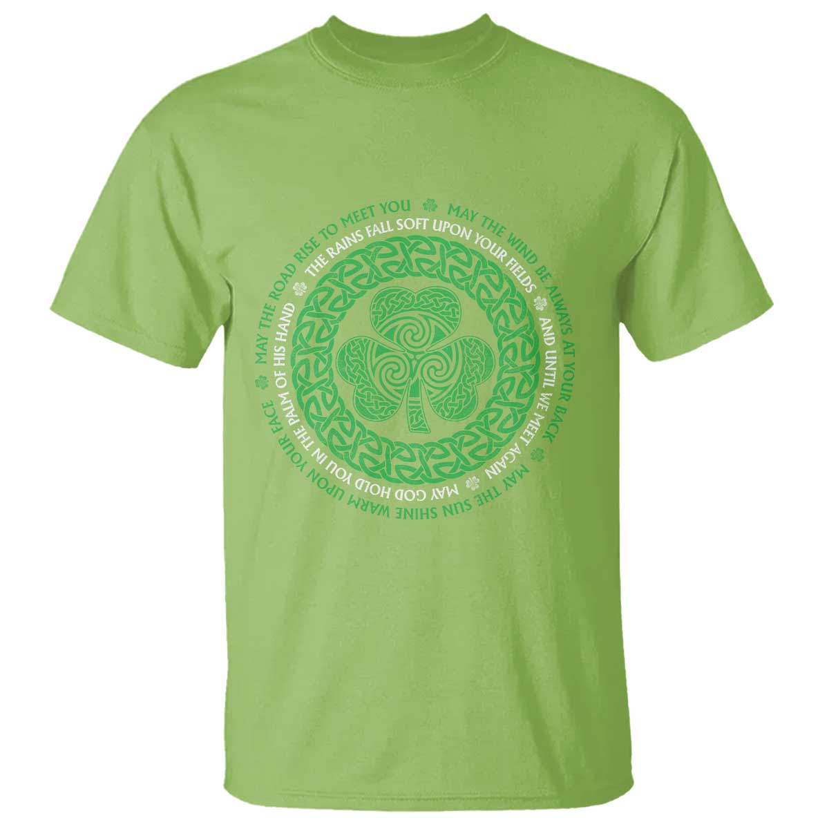 Irish Blessing May The Road Rise To Meet You T Shirt Celtic Knot Shamrock