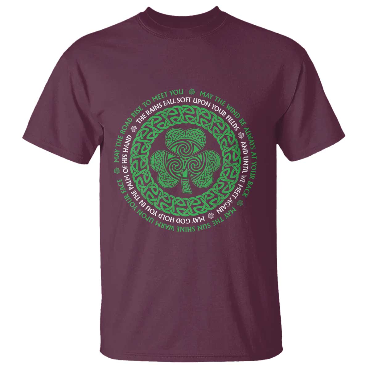 Irish Blessing May The Road Rise To Meet You T Shirt Celtic Knot Shamrock