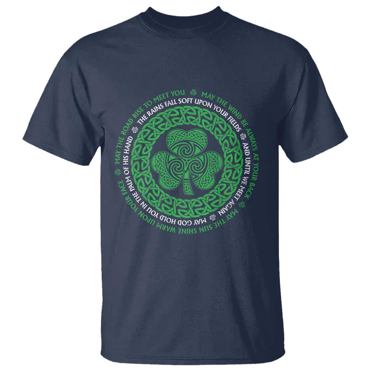 Irish Blessing May The Road Rise To Meet You T Shirt Celtic Knot Shamrock