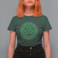 Irish Blessing May The Road Rise To Meet You T Shirt For Women Celtic Knot Shamrock