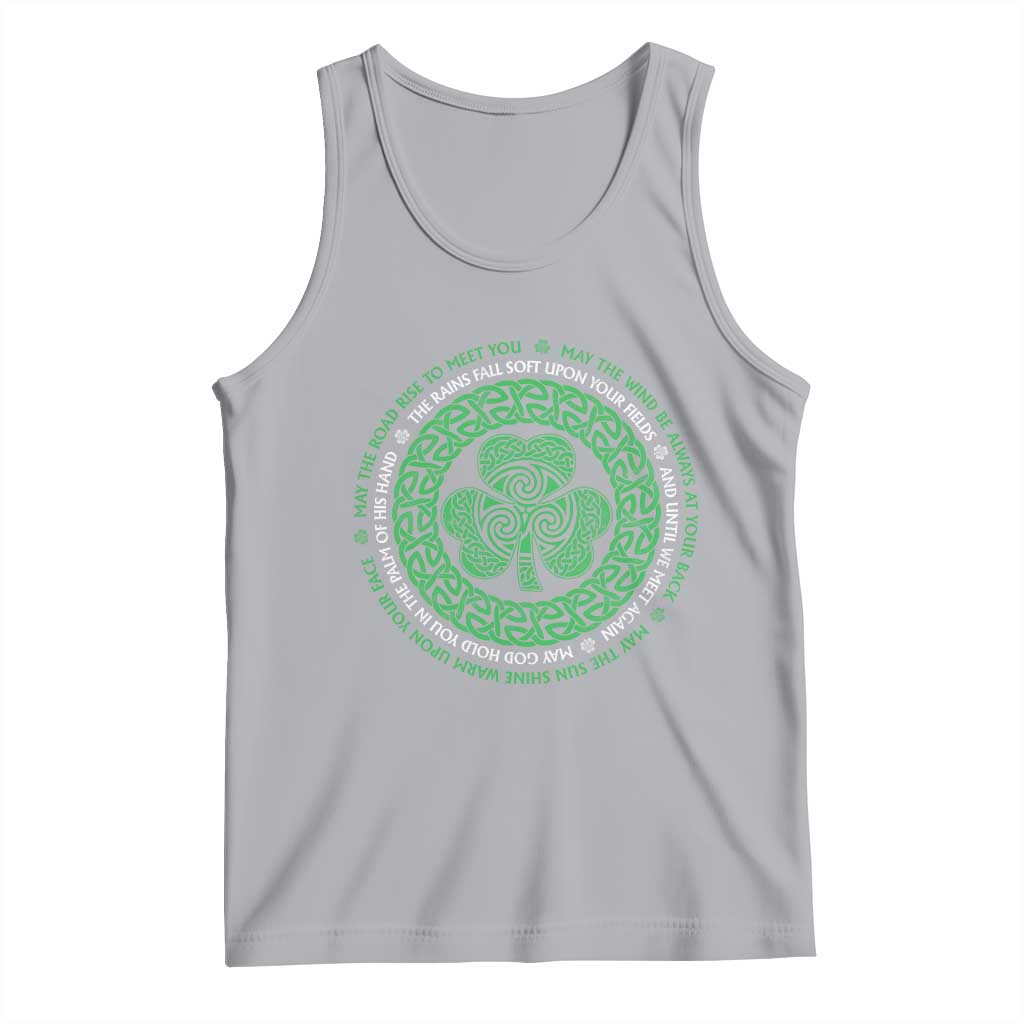 Irish Blessing May The Road Rise To Meet You Tank Top Celtic Knot Shamrock