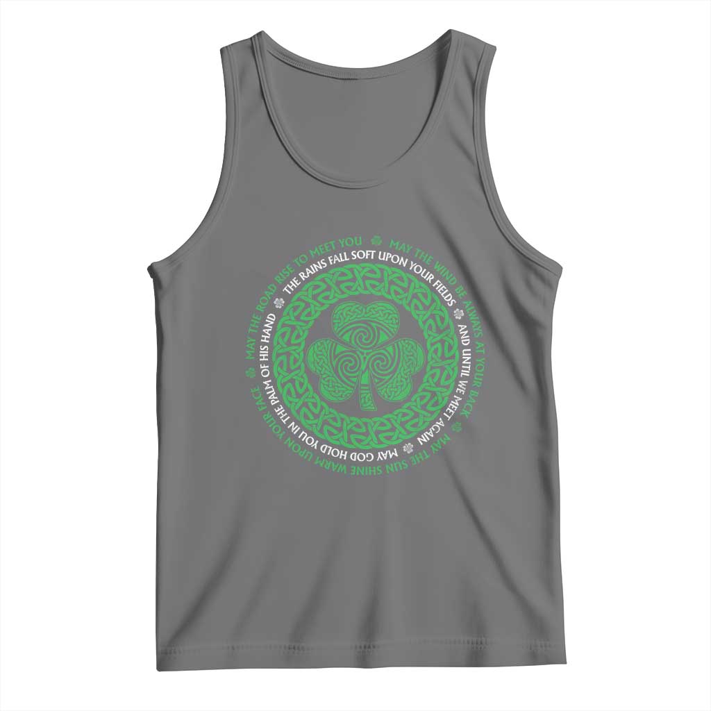 Irish Blessing May The Road Rise To Meet You Tank Top Celtic Knot Shamrock