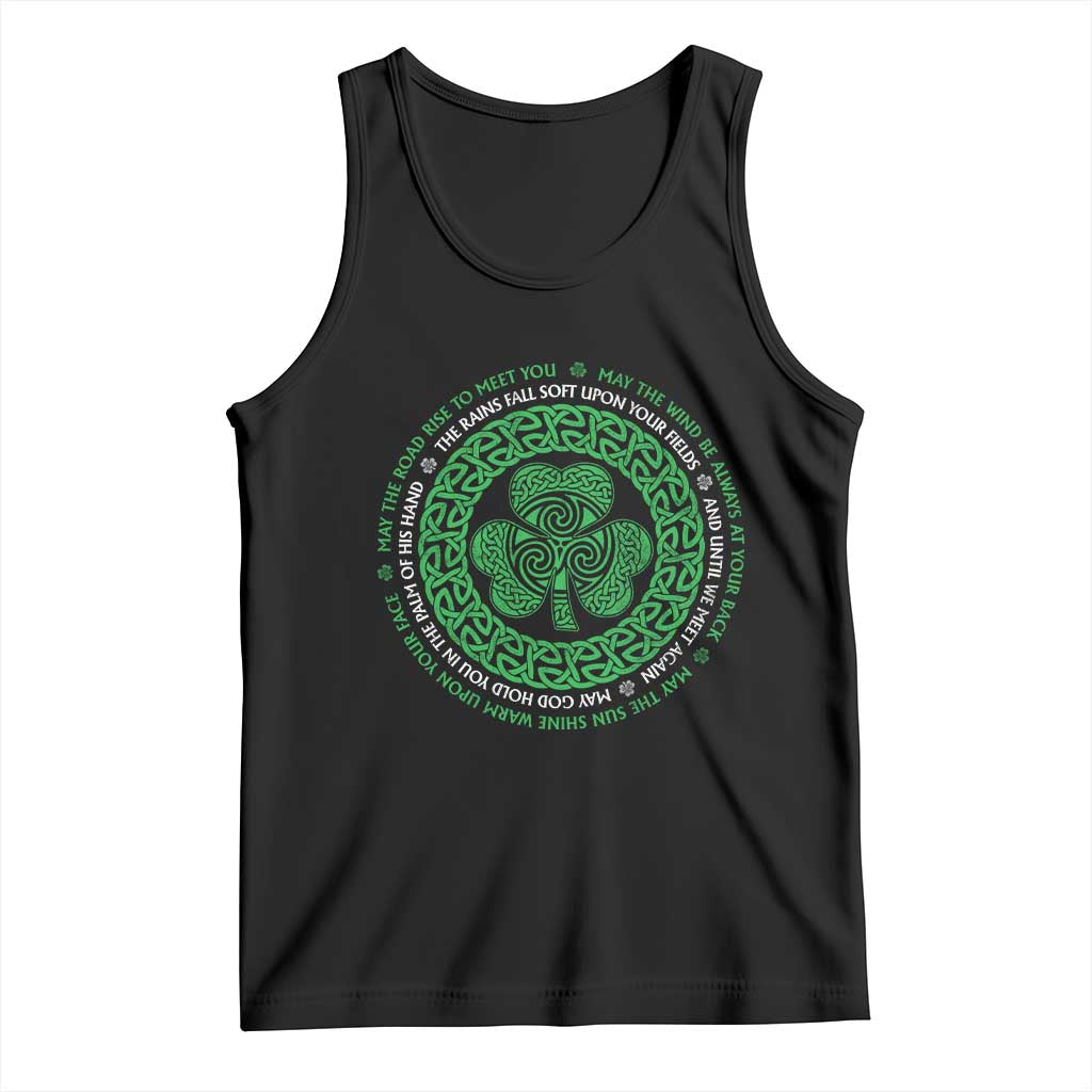Irish Blessing May The Road Rise To Meet You Tank Top Celtic Knot Shamrock