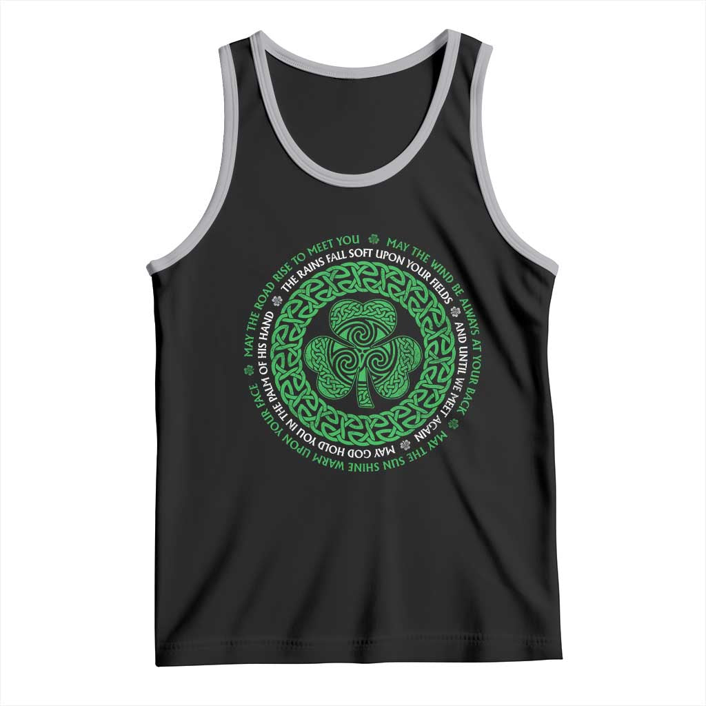 Irish Blessing May The Road Rise To Meet You Tank Top Celtic Knot Shamrock