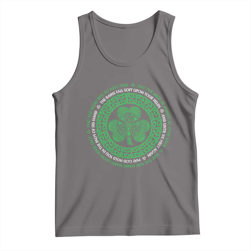 Irish Blessing May The Road Rise To Meet You Tank Top Celtic Knot Shamrock