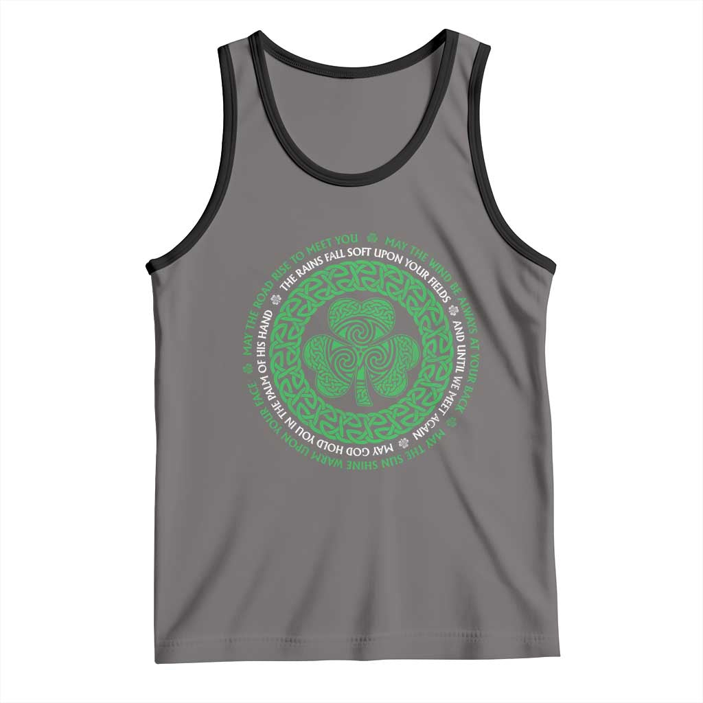 Irish Blessing May The Road Rise To Meet You Tank Top Celtic Knot Shamrock