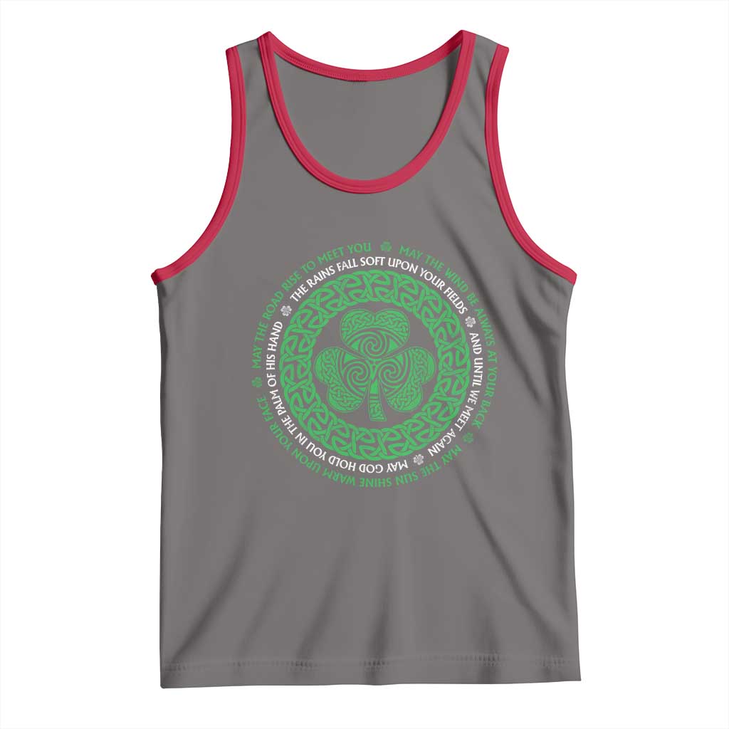 Irish Blessing May The Road Rise To Meet You Tank Top Celtic Knot Shamrock