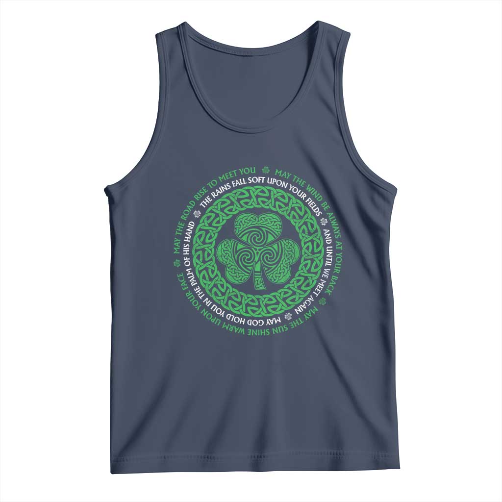 Irish Blessing May The Road Rise To Meet You Tank Top Celtic Knot Shamrock