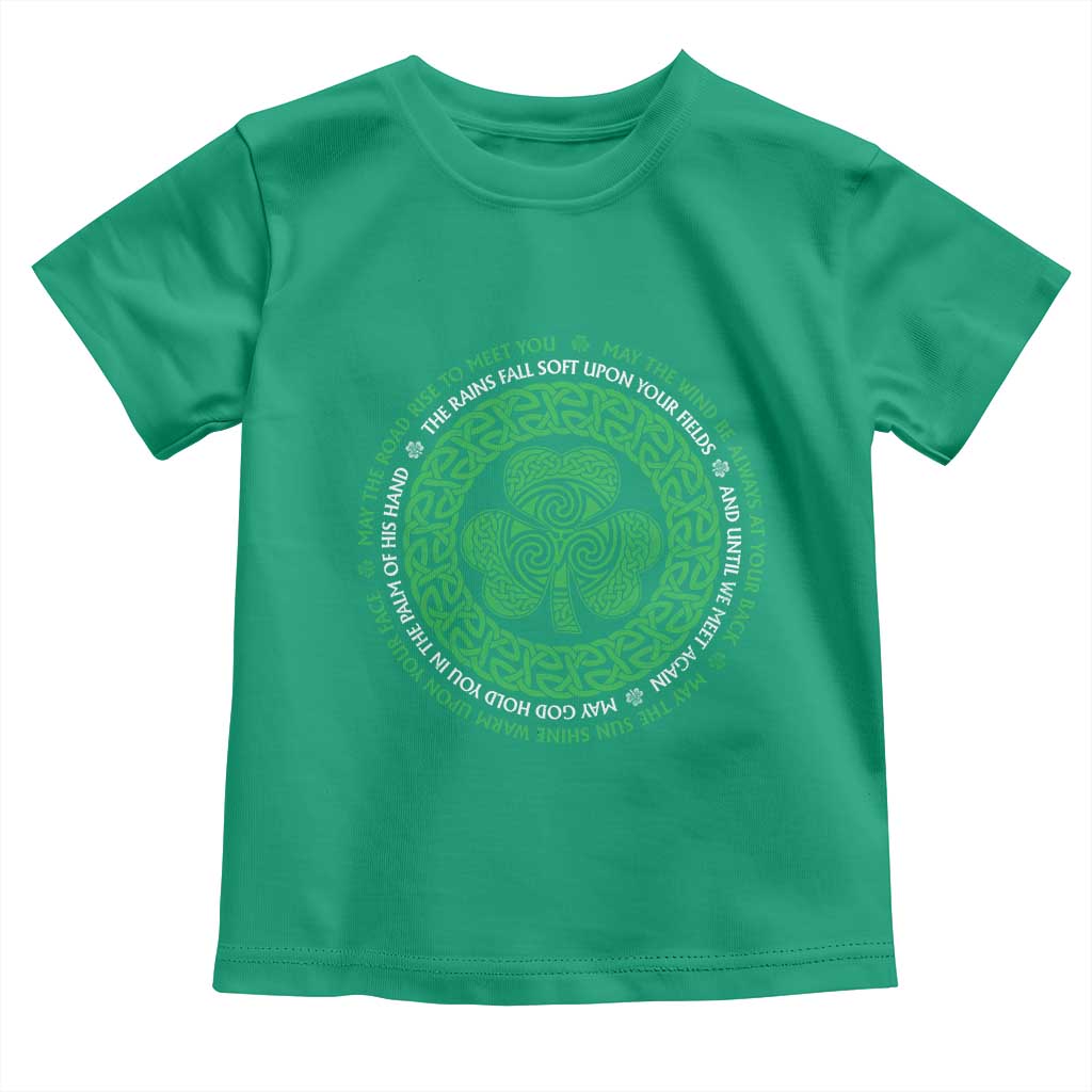 Irish Blessing May The Road Rise To Meet You Toddler T Shirt Celtic Knot Shamrock