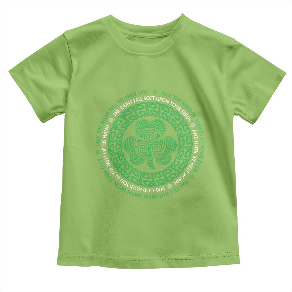 Irish Blessing May The Road Rise To Meet You Toddler T Shirt Celtic Knot Shamrock