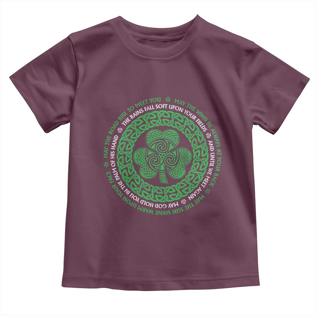 Irish Blessing May The Road Rise To Meet You Toddler T Shirt Celtic Knot Shamrock