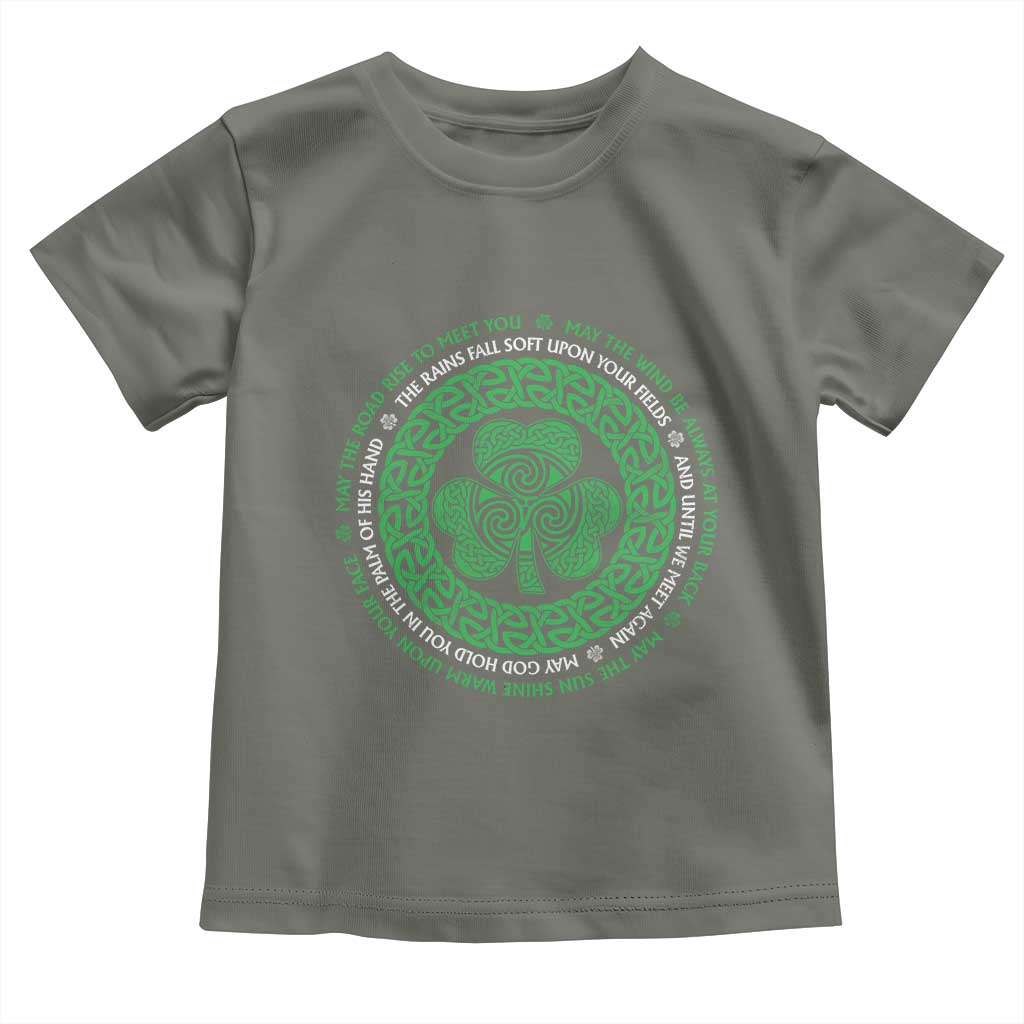 Irish Blessing May The Road Rise To Meet You Toddler T Shirt Celtic Knot Shamrock