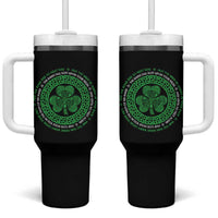 Irish Blessing May The Road Rise To Meet You Tumbler With Handle Celtic Knot Shamrock